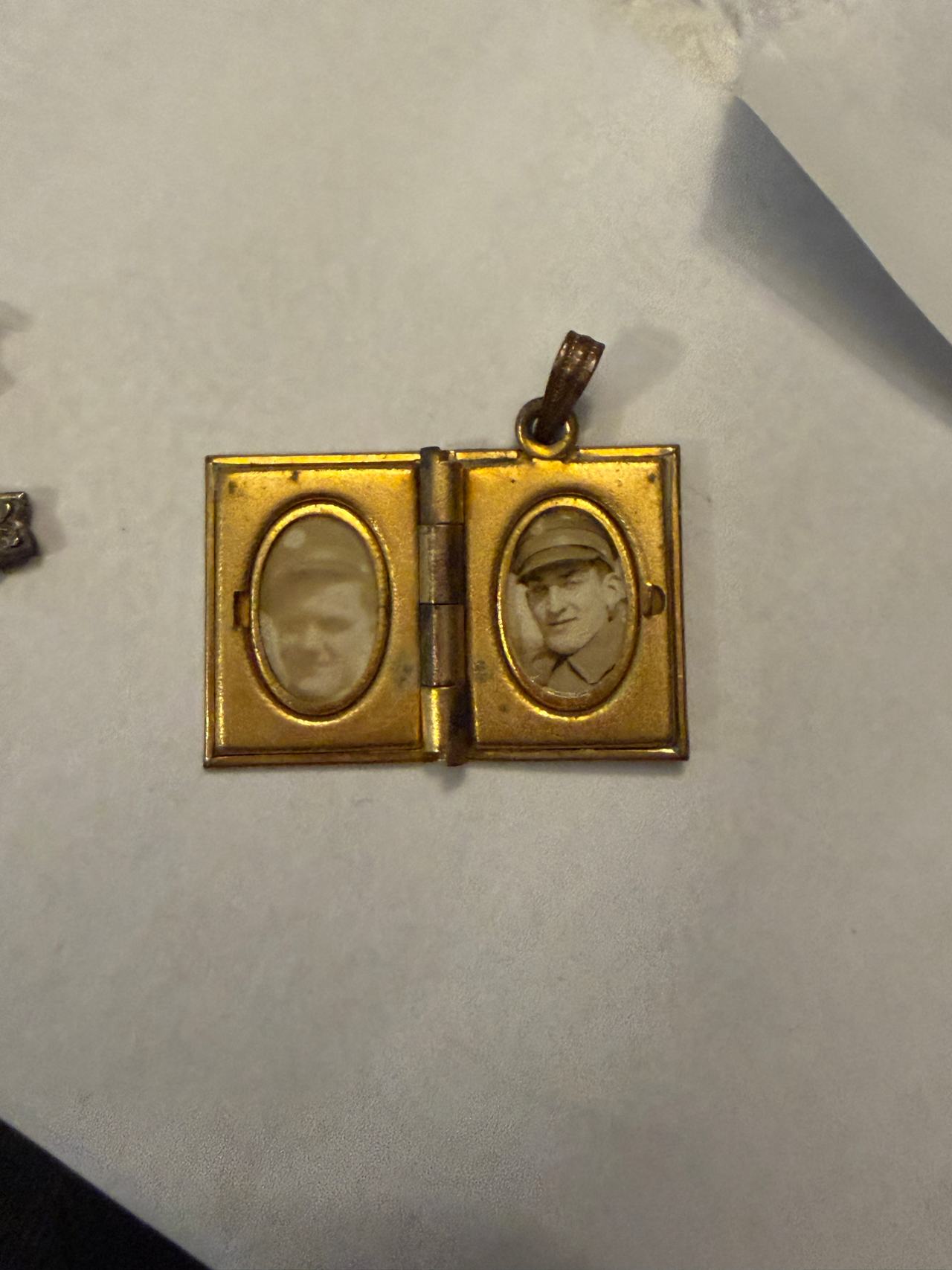 Vintage Gold Tone Book Locket Pendant