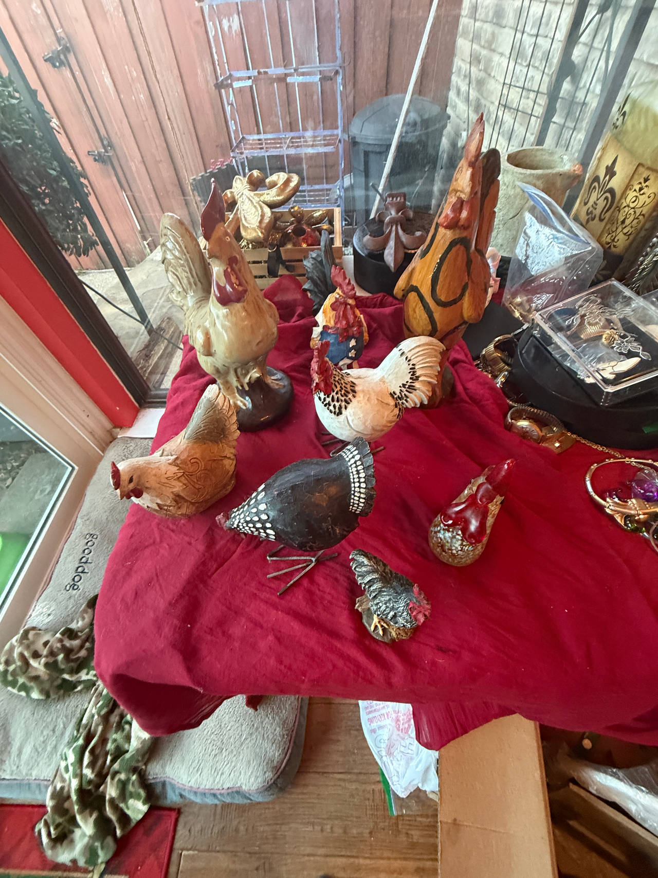 Assorted Rooster and Chicken Figurines - Set of 8