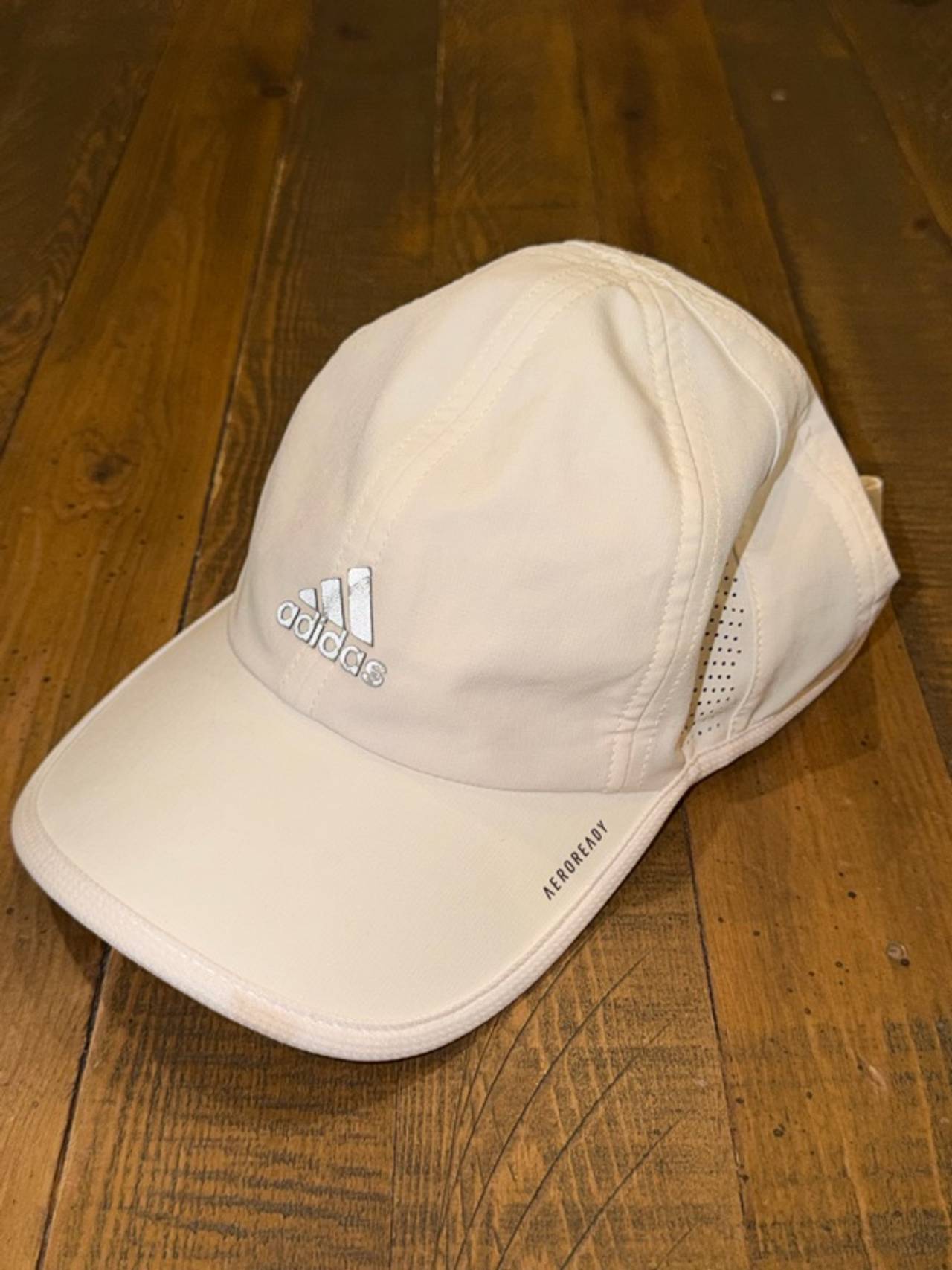 Adidas Aeroready White Hat One Size Adjustable Baseball Cap 