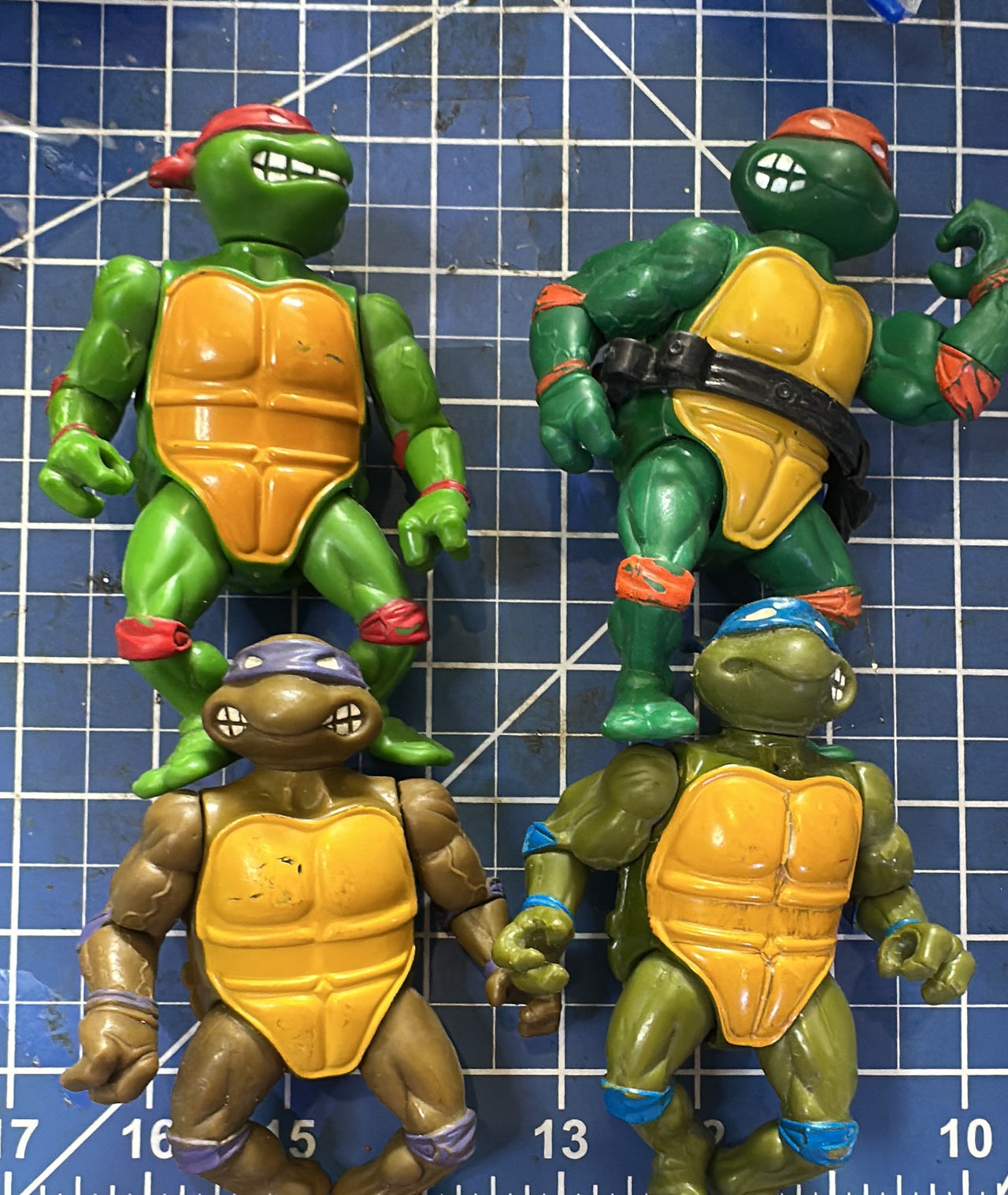 Teenage Mutant Ninja Turtles vtg 1988 Playmates Action Figures  Bundle 4 pcs