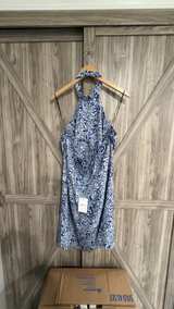 Forever 21 NWT Blue and White Abstract Halter Dress Size 1X - Image 3