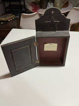 Primitive Wooden Star Wall Box with Door - Image 1