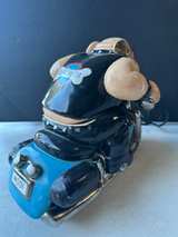 Clay Art Ruff Rider Collectible Vintage Cookie Jar Bulldog Motorcycle 2001 Rare - Image 3
