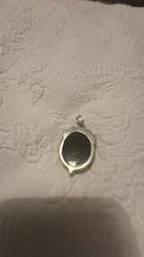 Vintage Black Onyx Sterling Silver Pendant - Image 6