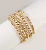 Badu Gold Plate Bead Bracelet for Women 14K Gold Plated Bead Ball Bracelet - Image 4