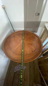 American Signature Regency Style Marquetry Round End Table - Image 2