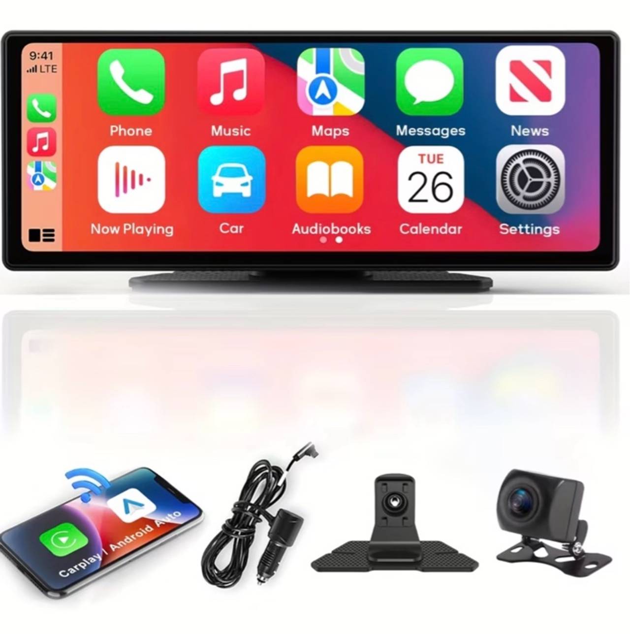 New 10.62” Wireless Touchscreen (CarPlay/Android Auto) w/ HD-Backup Camera