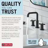 Delta Trinsic Two Handle Widespread Bathroom Faucet in Champagne Bronze - Image 7