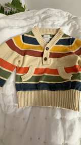 Peek…little peanut Baby Boy Striped Knit Pullover Sweater: size 1 (12-18m) - Image 1