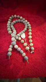Natural Stone Beaded Necklace with Gold-Tone Spacers - Image 8