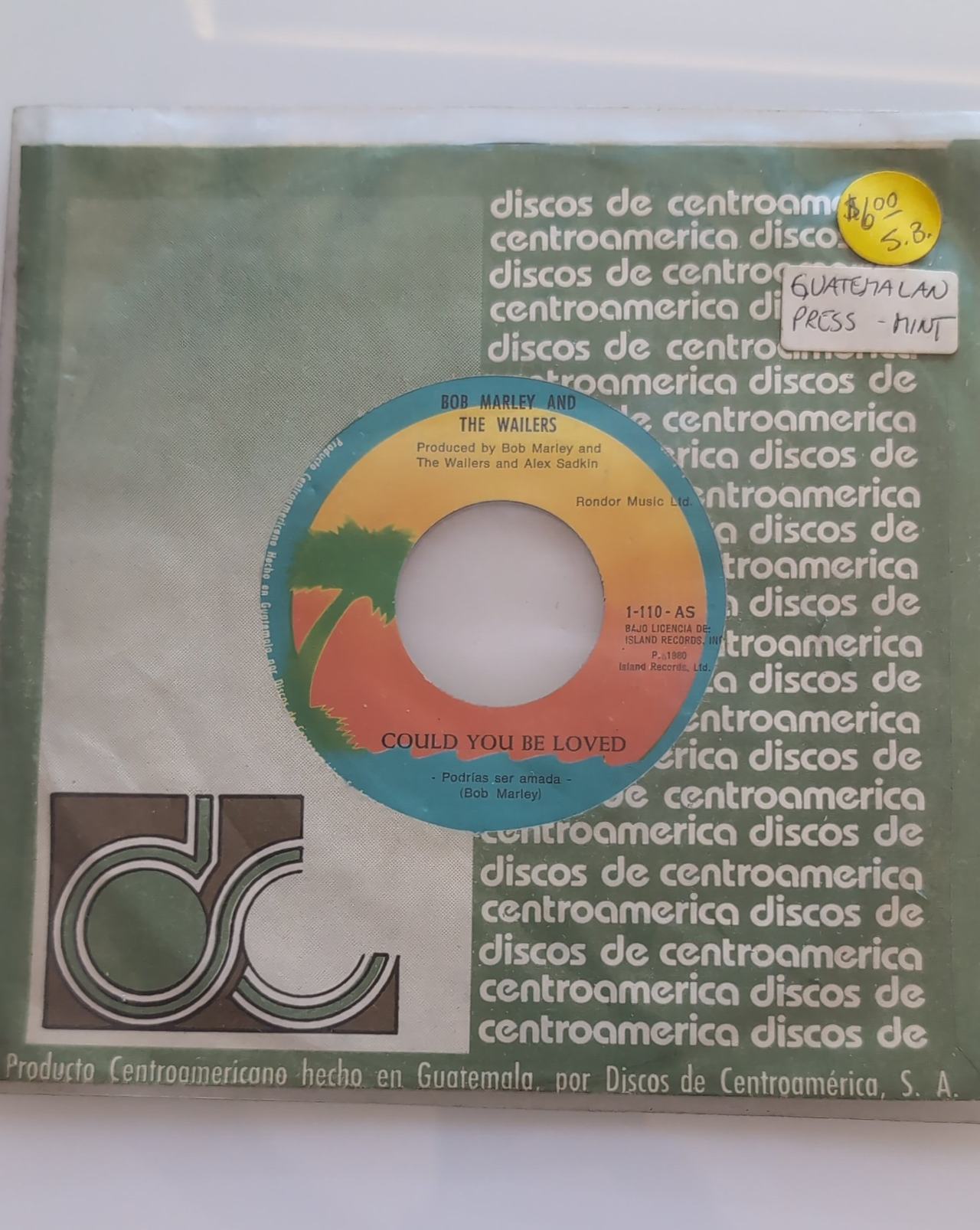Bob Marley and The Wailers - Could You Be Loved 7" Vinyl