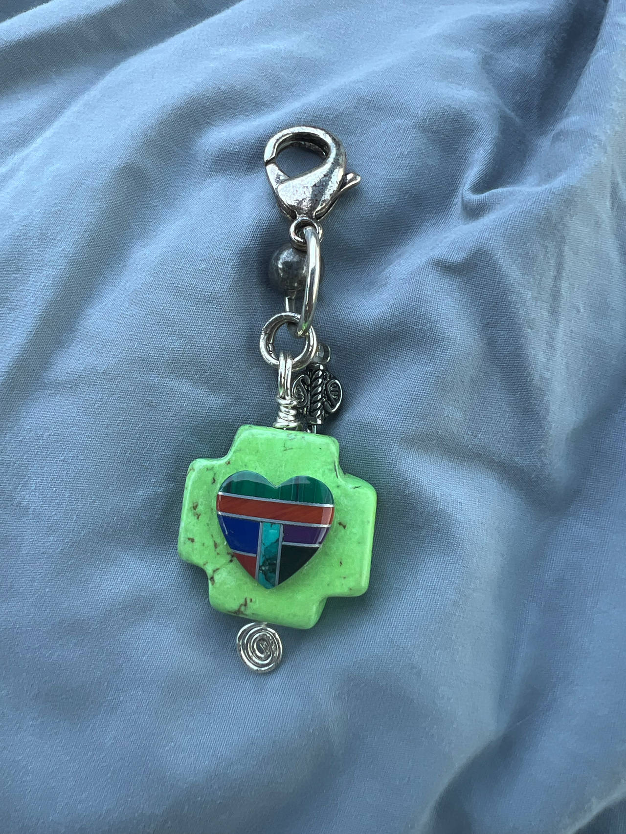 Handmade Southwestern Stone Keychain