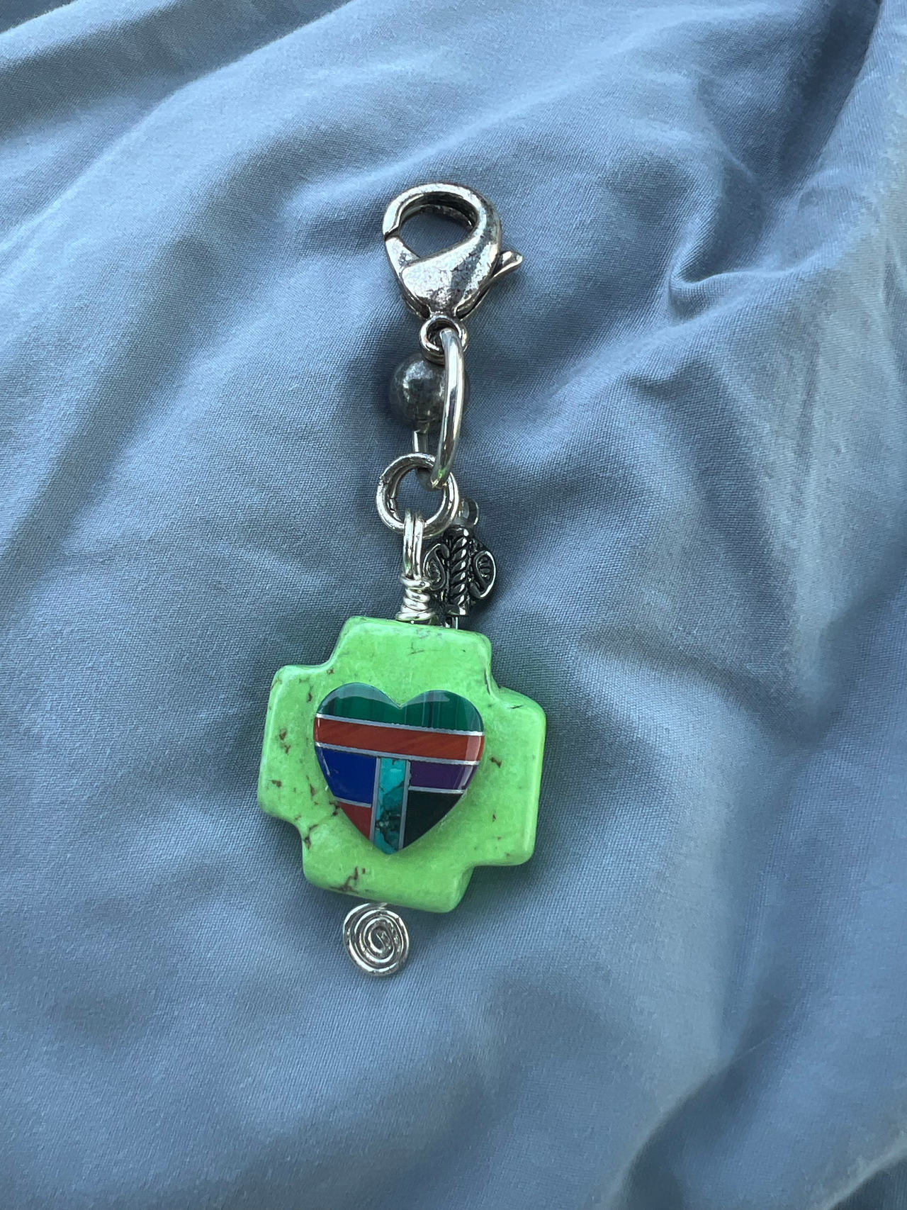 Handmade Southwestern Stone Keychain