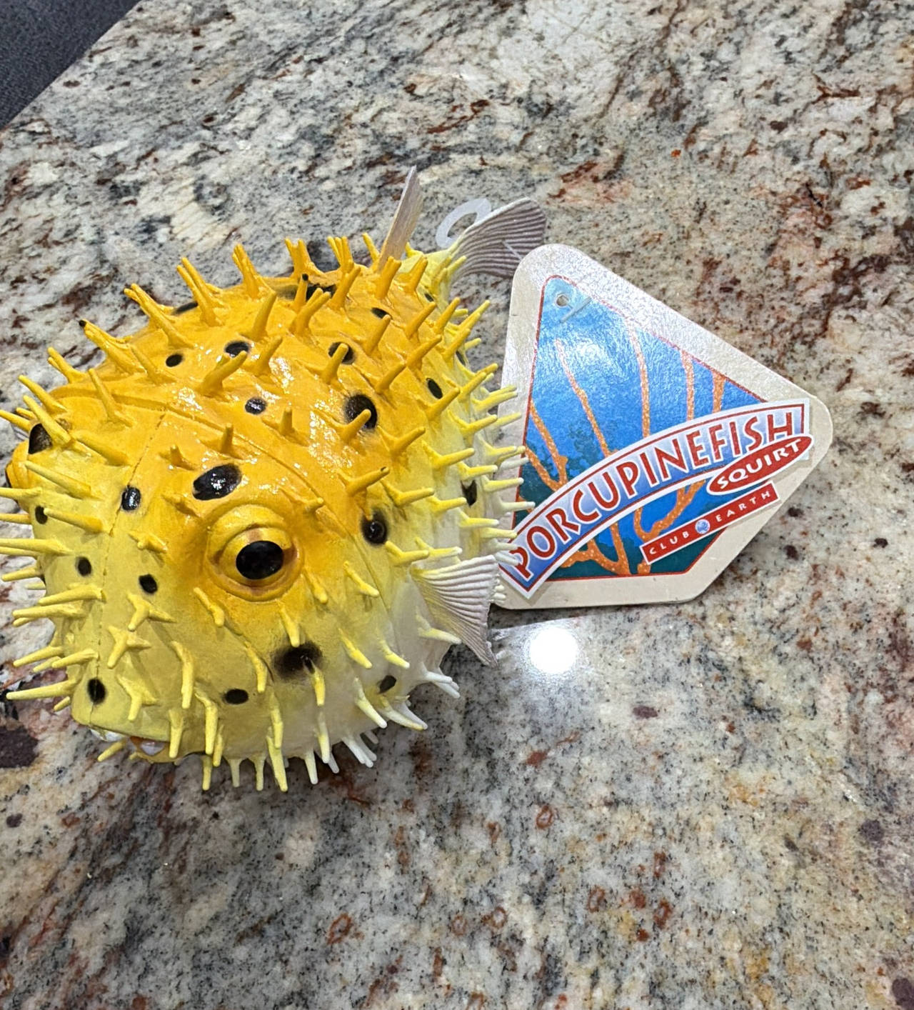 Club Earth Porcupine Fish Squirt Toy Vintage