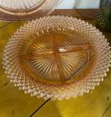 Anchor Hocking Mayfair Open Rose Pink Depression Glass Cake Plate - Image 2