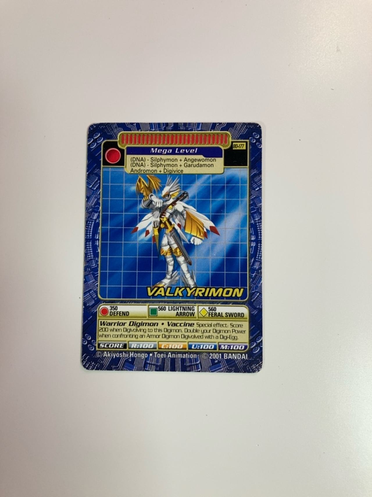 Bandai Digimon Valkyrimon Card (Japanese)