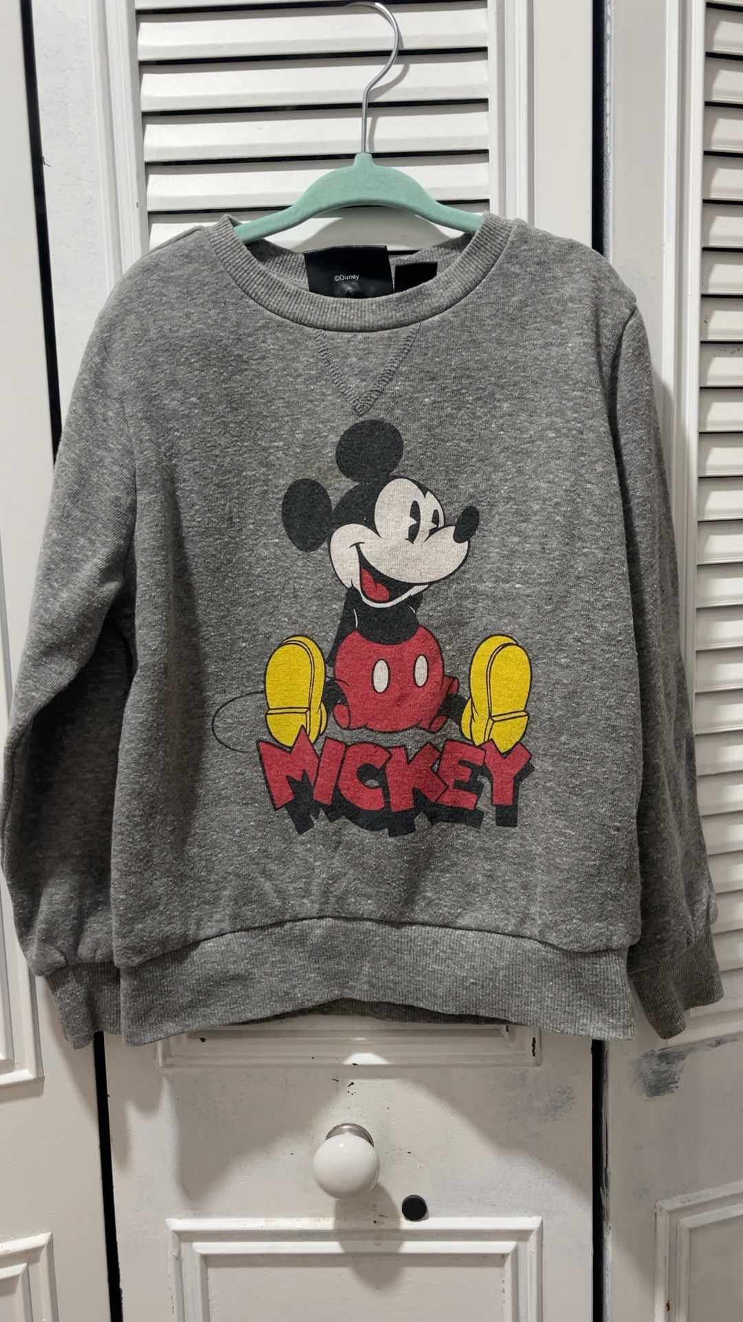 Girls 5T Disney Mickey Mouse Gray Sweatshirt