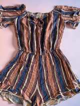 True Luck Striped Flutter Sleeve Romper - Image 5