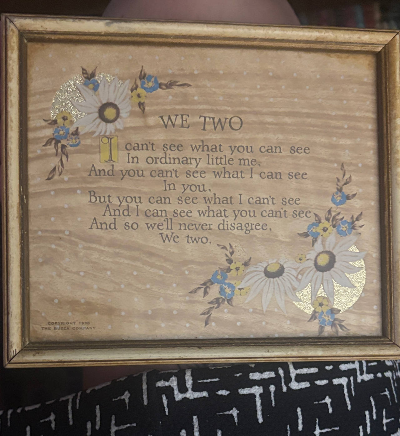 The Buzza Company 'We Two' Framed Motto Poem