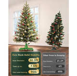 360° Rotating Christmas Tree Stand, Up to 7.5ft, 90lb Artificial Christmas Tree - Image 6