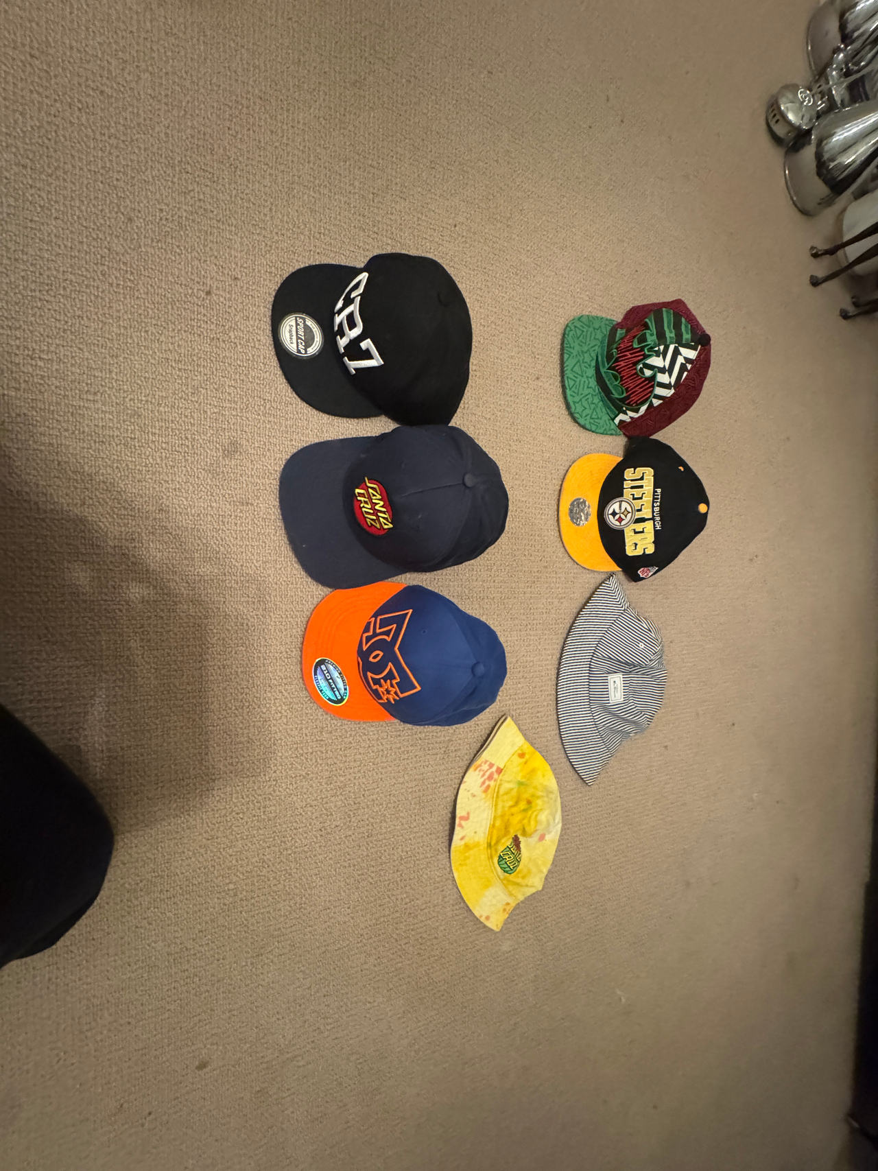 Assorted Brands Hat Bundle - Santa Cruz, Steelers, Batman