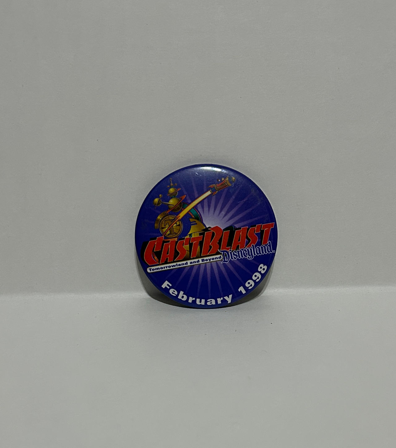 Disneyland Cast Blast February 1998 Pinback Button