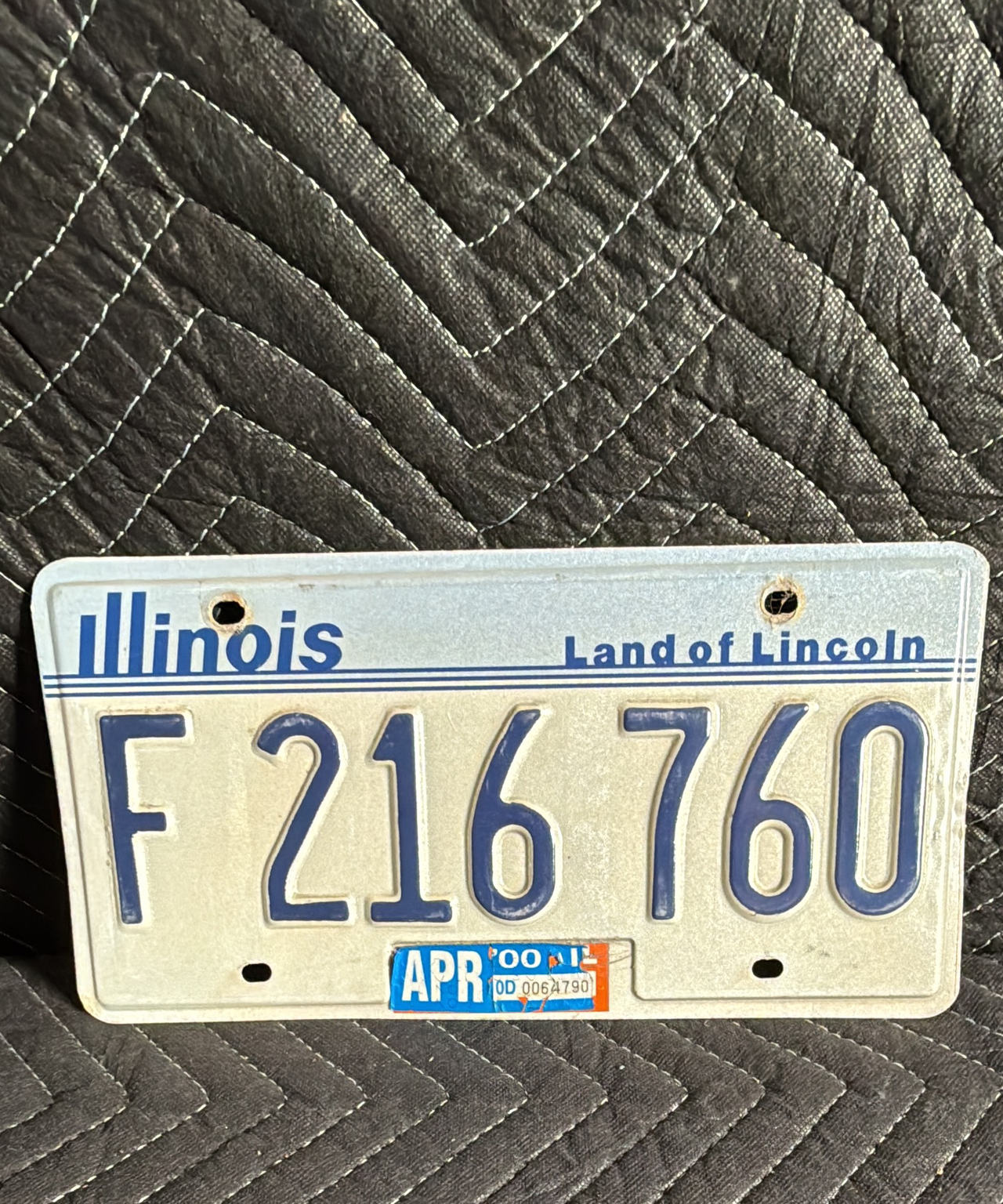 Vintage Illinois License Plate