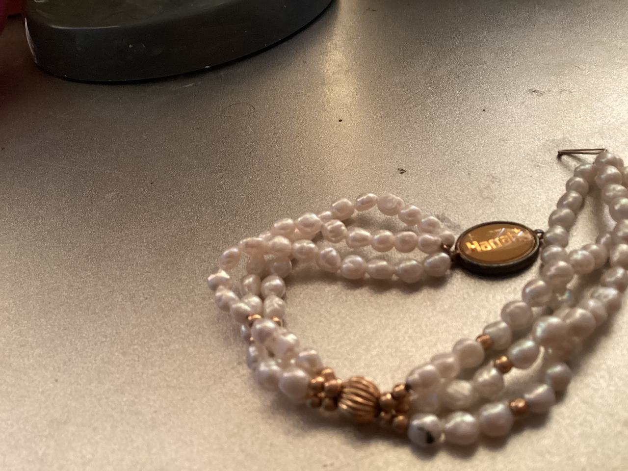 Three-Strand Pearl Bead Bracelet