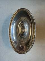 WM Rogers 813 Silverplate Double Pour Gravy Boat Sauce Boat Attached Underplate - Image 2