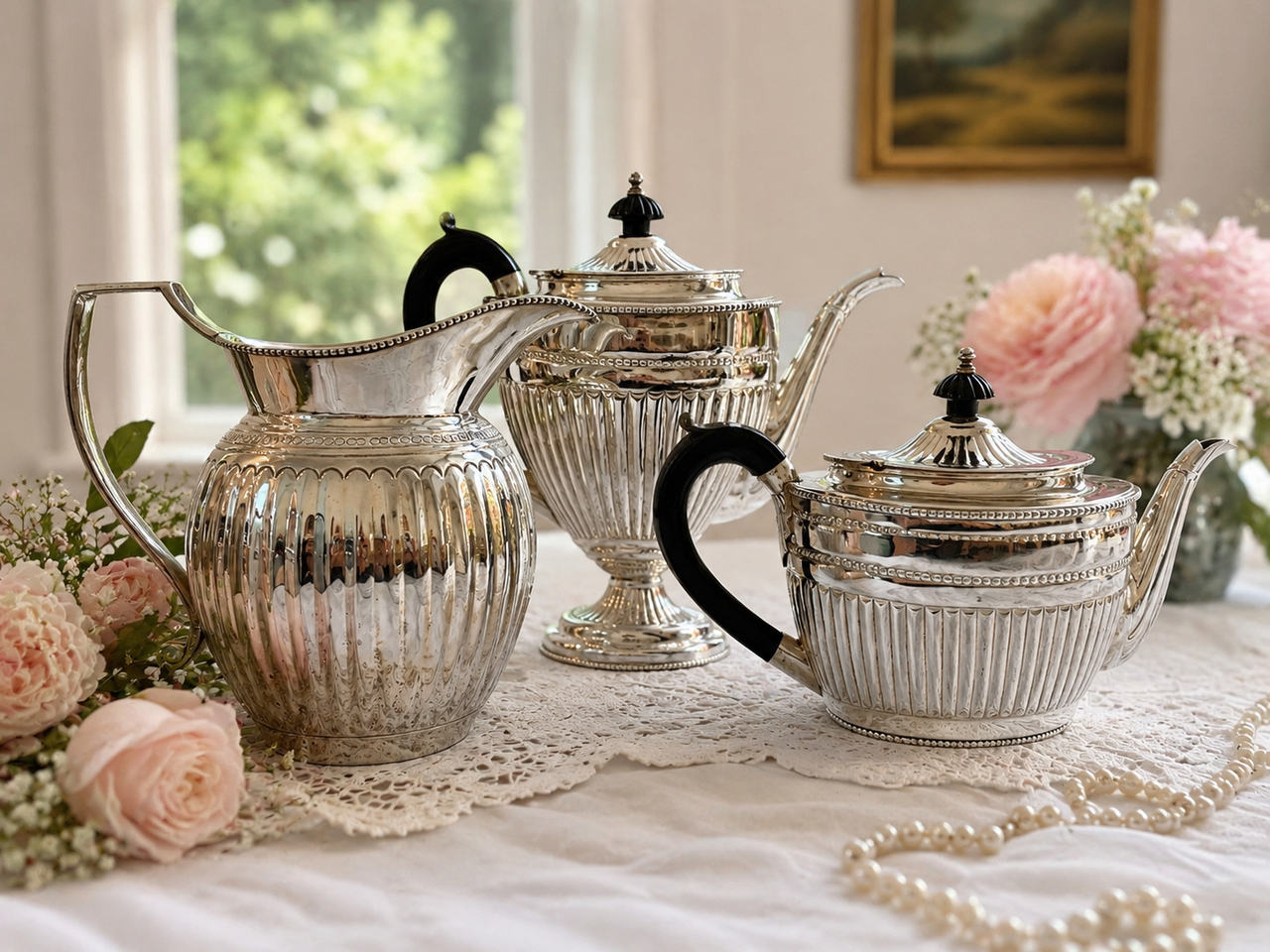 Vintage Silver Plated Tea and Coffee Set