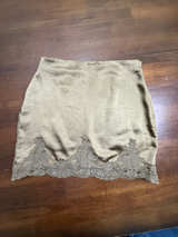 Urban Outfitters Satin Lace Trim Mini Skirt - Image 1