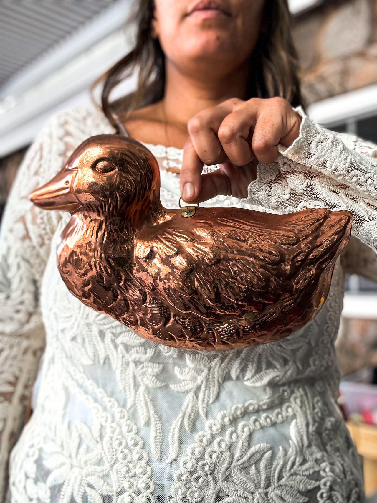 Vintage Copper Duck Mold