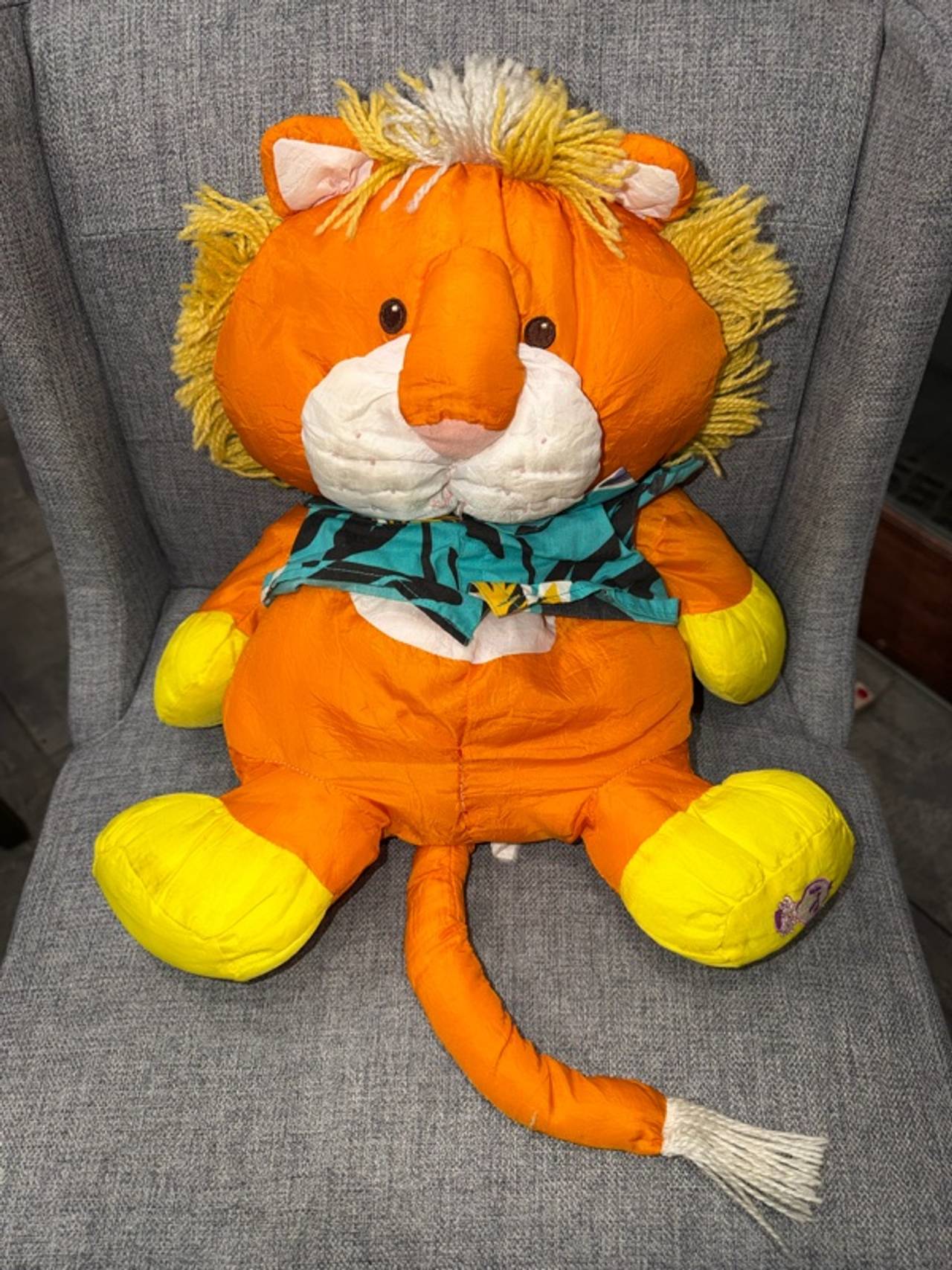 Fisher-Price Puffalump Lion Bright Orange Plush