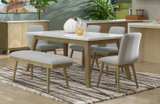 6-Piece Dining Set with Marble Veneer Top - Image 6