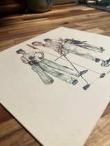 Norman Rockwell Sports Themed Wooden Plaque - Image 4
