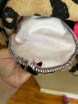 Small Leopard Print Sherpa Shacket with Pink Trim retro warm y2k - Image 3