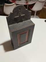 Primitive Wooden Star Wall Box with Door - Image 4