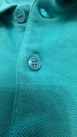 Versace Edusa Embroidered Polo Shirt Blue: Small - Image 2