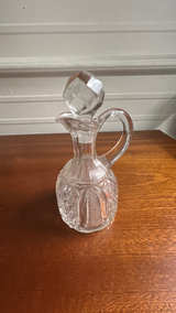 American Brilliant Cut Glass Cruet with Star Stopper - Image 2