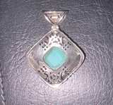Sterling Silver Turquoise Pendant - Image 4