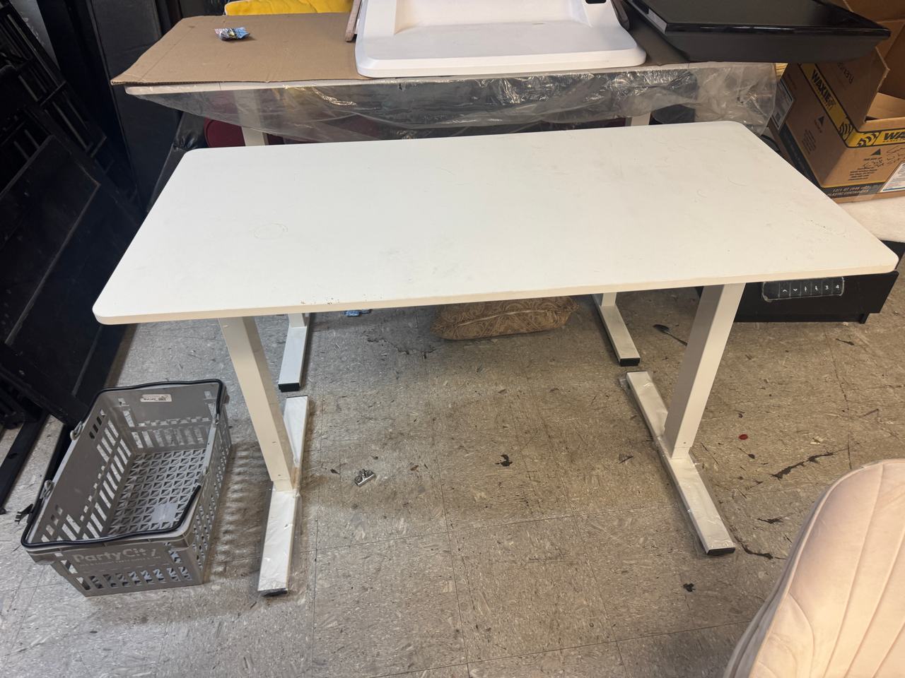 48" White Electric Standing Desk