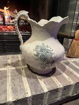 Antique Floral Ironstone Pitcher and Wash Basin Set - Image 8