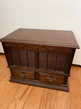 Vintage Wooden Jewelry Chest Armoire - Image 1
