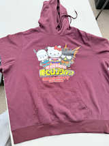 Sanrio x My Hero Academia Hello Kitty and Friends Maroon Hoodie - Image 1