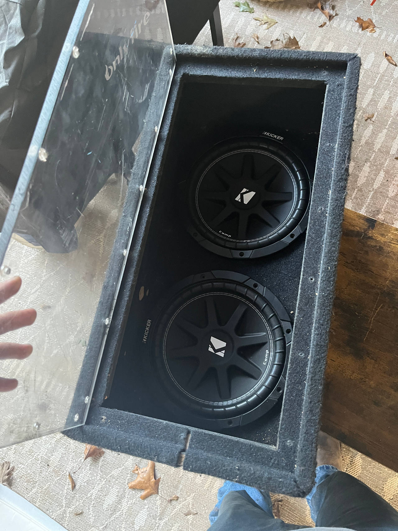Kicker CompC Subwoofers in Enclosure