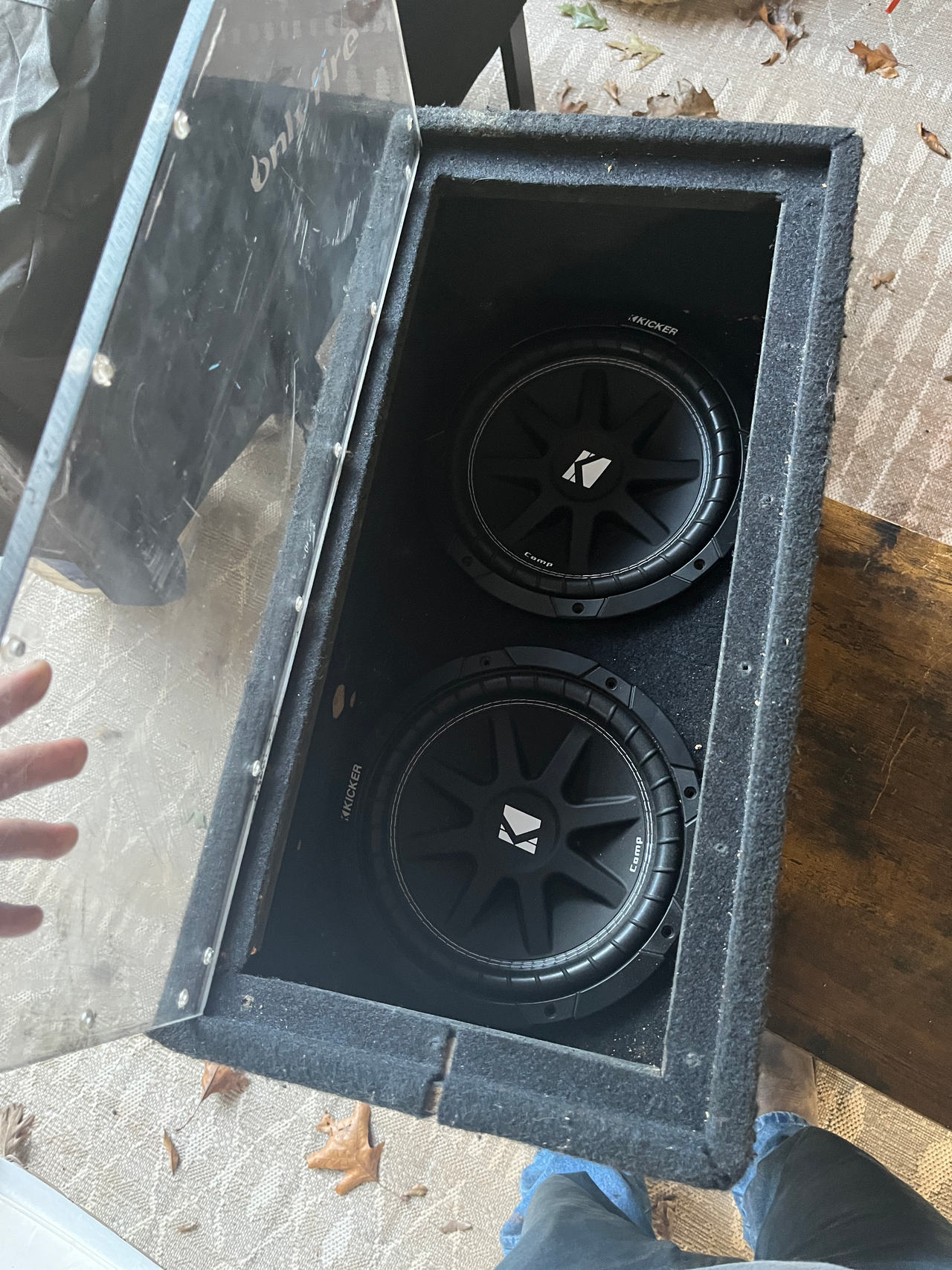 Kicker CompC Subwoofers in Enclosure