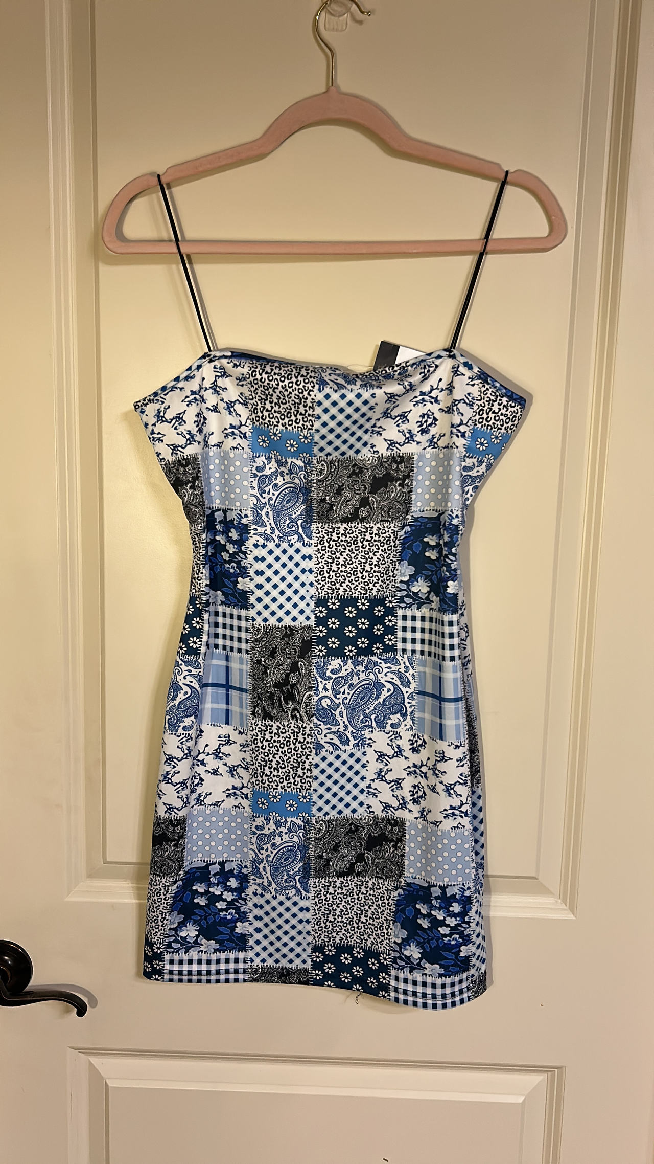 Patchwork Print Mini Dress