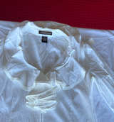 Adrienne Vittadini Ruffle Front Zip Blouse - Image 1