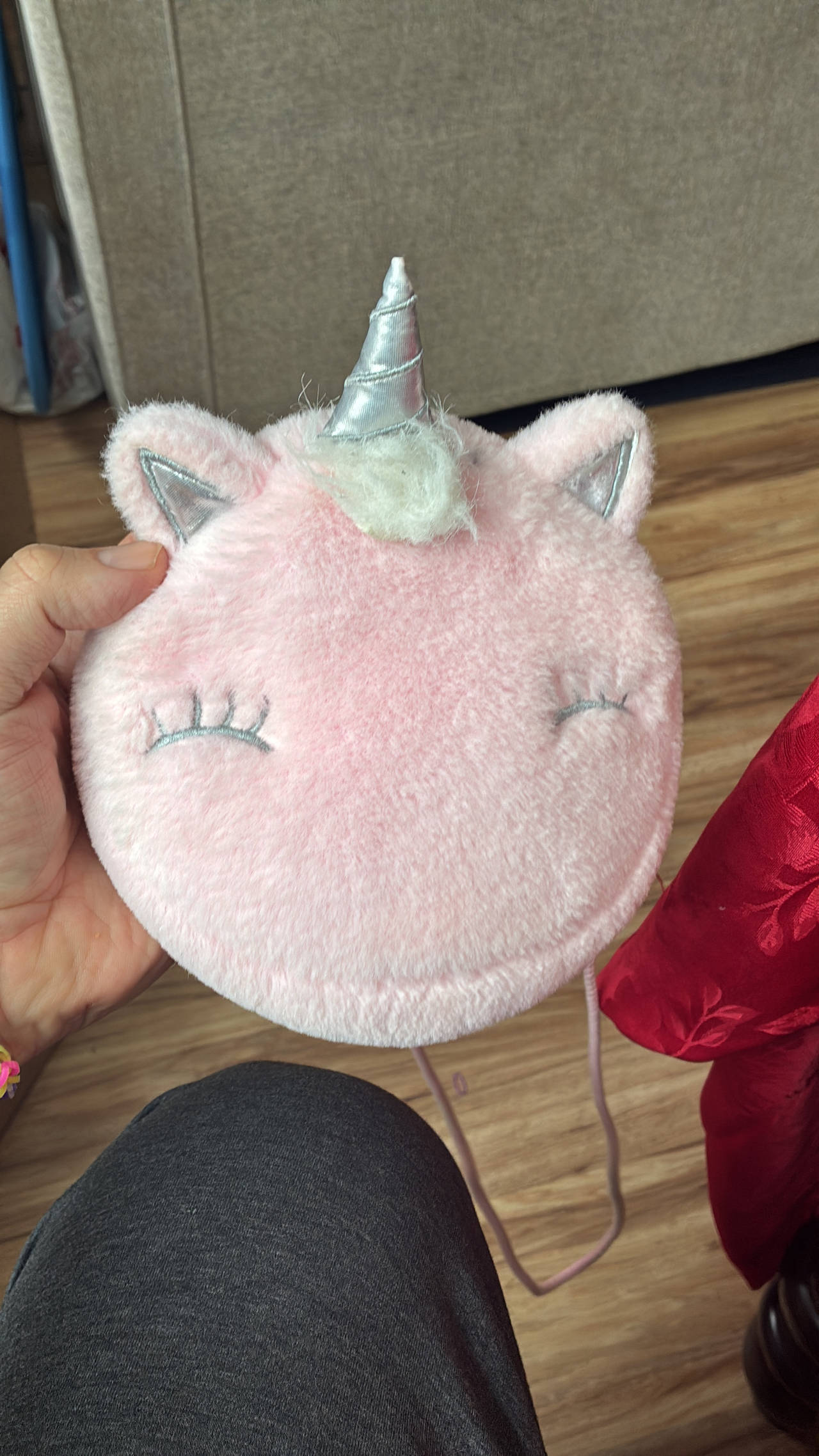 Pink Plush Unicorn Crossbody Purse