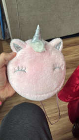 Pink Plush Unicorn Crossbody Purse - Image 1